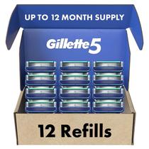 Recargas Razor Blade Gillette5 para homens, 12 unidades