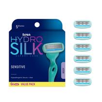 Recargas Razor Blade Schick Hydro Silk Sensitive, 6 unidades