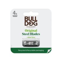 Recargas Razor Blades Bulldog Original para homens, 4 unidades Recargas Razor Blades Bulldog Original para homens, 4 unidades