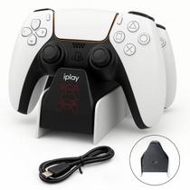 Recarregador Duplo Play5 Usb-c 2 Portas Simultaneas