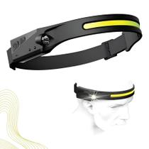 Recarregável Cabeça Lanterna Usb Led Potente Sensor Gestos