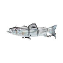 Recarregável LED Isca Elétrica Wobblers 4 Segmentos Swimbait Pesca Crankbait Luz Robótica