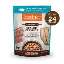 Receita de atum real sem grãos Instinct Healthy Cravings Topper de comida de gato úmida natural da Nature's Variety, bolsas de 3 onças (caixa com 24)