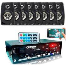 Receiver Amplificador Bluetooth +10 Caixas De Som Parede 70w - ORION