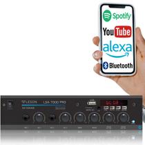 Receiver Amplificador Som Ambiente LSA7000 Orion Leson 480w Bluetooth Usb Aux 4 Canais 2 Mic