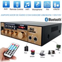 Receiver Bluetooth Amplificador Mini Rádio Som 200w Radio Usb Karaokê