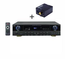 Receiver home Amplificador Ambiente 600w ksr av999 com optico