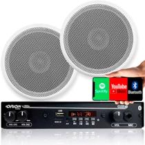 Receiver para Som Ambiente LSN1002BT Bluetooth + 2 Arandelas Brancas 6 Polegadas 55w 8 Impedância LeSon