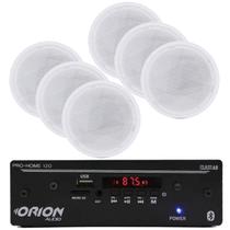 Receiver Pro Home 120w Rms 6 Caixas Gesso Brancas - ORION