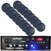 Receiver rc5000 300w + 16 arandelas redondas pretas Receiver rc5000 300w + 16 arandelas redondas pretas