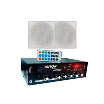 Receiver rc7000 500w + 10 arandelas quadradas brancas Receiver rc7000 500w + 10 arandelas quadradas brancas