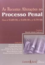 Recentes Alteracoes no Processo Penal, As - Leis N 11.689/08, N 11.690/08
