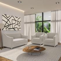 Recepção Clínica Sofisticada: Namoradeira 2l + 2 Poltronas
