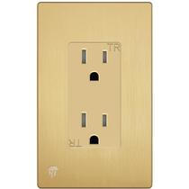 Receptáculo de saída ENERLITES Elite Série 15A 125V em ouro escovado