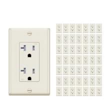 Receptáculo de saída para decorador Micmi 20A 125V com placa de parede 50Pk
