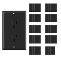 Receptáculo de tomada elétrica de parede ELEGRP 20A 125V, pacote com 50