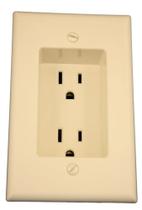 Receptáculo duplex embutido Leviton 15A 1-Gang 689-T Light Ammond