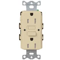 Receptáculo duplex GFCI Lutron resistente a adulterações de 15 Amp Ivory