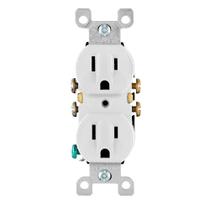 Receptáculo duplex Leviton 15A 125V de grau residencial branco