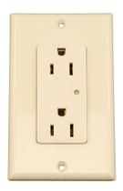 Receptáculo duplex Leviton 15A 125V Decora Plus com Surge 5280-T Receptáculo duplex Leviton 15A 125V Decora Plus com Surge 5280-T