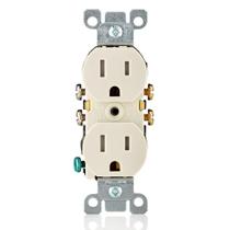 Receptáculo duplex Leviton 15A 125V resistente a violações (pacote com 10) Receptáculo duplex Leviton 15A 125V resistente a violações (pacote com 10)