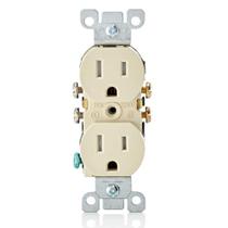 Receptáculo duplex Leviton 15A 125V resistente a violações (pacote com 10)