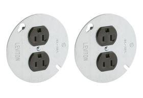 Receptáculo duplex Leviton 5042 15A 125V com tampa de 4 polegadas x2