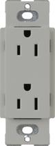 Receptáculo duplex Lutron CARS-15-TR-GR 15A resistente a violações