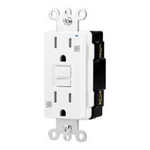 Receptáculo GFCI Amazon Basics resistente a intempéries 15A branco