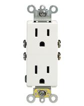 Receptáculo Leviton 5325-WMP 15A 125V Decora Duplex Branco x10 Receptáculo Leviton 5325-WMP 15A 125V Decora Duplex Branco x10