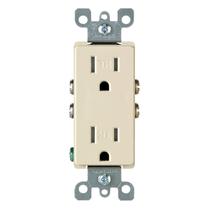 Receptáculo Leviton Decora Duplex T5325-SI 15A 125V Marfim Receptáculo Leviton Decora Duplex T5325-SI 15A 125V Marfim