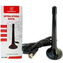 Receptor Antena Interna Digital Tv 3m Hdtv 5dbi 4 Estágios - Kapbom