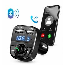 Receptor Bluetooth para Carro com Transmissor FM e Carregamento Rápido Receptor Bluetooth para Carro com Transmissor FM e Carregamento Rápido
