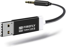 Receptor Bluetooth TUNAI Firefly LDAC: Adaptador Bluetooth Bluetooth 5.0 de áudio sem fio de alta resolução com AUDIOPHILE USB DAC 3.5mm AUX para streaming de música Deserção de Música De Carro/Estéreo Doméstico Hi Res Auto On, sem necessidade d