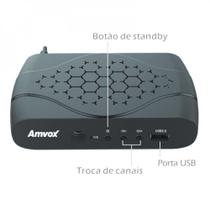 Receptor Conversor Tv Digital Full HD Função Gravador USB Hdmi Rca Amvox acd 311 Bivolt Receptor Conversor Tv Digital Full HD Função Gravador USB Hdmi Rca Amvox acd 311 Bivolt