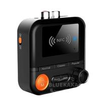 Receptor De Áudio Bluetooth Adaptador Sem Fio NFC 5 Modos EQ Conector AUX RCA De 3,5mm Microfone