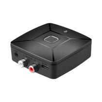 Receptor De Áudio Hi-Fi Bluetooth 6.0 Adaptador Sem Fio 3.5mm AUX 2RCA Com Microfone Para Kit De