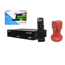 Receptor de Satélite Digital Elsys Satmax 5 ETRS70 + Lnbf Ku Universal Simples