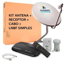 Receptor de tv vivensis vx10 sat hd + antena banda ku + lnbf simples