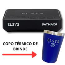 Receptor Digital SATMAX 6 Elsys Via Satélite Full HD Nova Parabólica KU