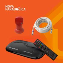 Receptor Digital Vx10 + Lnbf Simples + cabo 15 mts