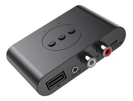 Receptor e transmissor de audio usb tipo-c bluetooth 5.0 nfc com cabo 1 p2 e 3 rca