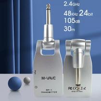 Receptor e Transmissor Para Baixo De Guitarra, Bateria De Lítio Recarregável Embutida, Faixa de transmissão 30M, Sistema sem fio 2.4G - M-Vave