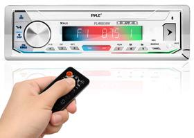 Receptor estéreo marinho Pyle PLMRB39W AM/FM/MP3/USB/AUX