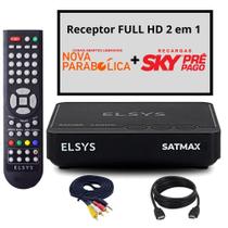 Receptor Full HD 2 em 1 - Nova Parabólica + Recargas SKY PRE PAGO.