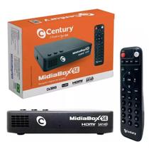 Receptor Midiabox SE Century Midia Box Hdtv Sat Regional Sat Hd 5G Banda Ku H265 Com Fonte Extrena