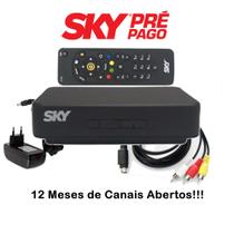 Receptor SD SKY Pre Pago com 12 Meses de Canais Abertos