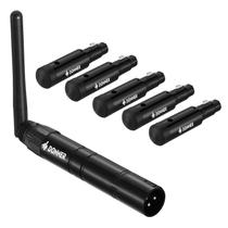 Receptor transmissor sem fio DMX512 Donner DJ com 5 receptores Receptor transmissor sem fio DMX512 Donner DJ com 5 receptores