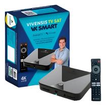 Receptor Vivensis Smart Tv Android Hd Digital Sat Box 4k Preto 127/220v -