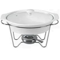 Rechaud 1,5L Porcelana Oval Com Queimador 35x21,5x21,5cm. Rechaud 1,5L Porcelana Oval Com Queimador 35x21,5x21,5cm.